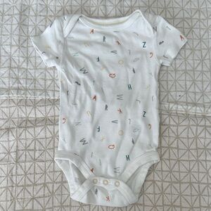 Cloud Island White Alphabet Print Bodysuit